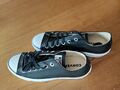 Converse All Star Chuck Taylor Leder schwarz Plateau flach Gr 40 NEU! ungetragen