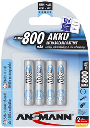 ANSMANN NiMH Akku maxE Micro (AAA) 800 mAh 4er Blister