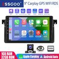 32G Android 13 Autoradio Carplay GPS Nav WIFI Kam Für BMW 3er E46 318 320 325 M3