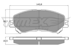 TOMEX Brakes Bremsbelagsatz, Scheibenbremse TX 18-25 für RENAULT