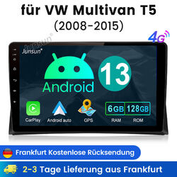 128GB Android 13 Navi GPS WiFi Autoradio für VW T5 Transporter Multivan Touareg