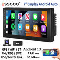 2 DIN 7" 32G Autoradio DAB+ Android 13 Kam Carplay USB GPS NAVI FM RDS WIFI SWC