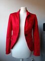 Zara Basic Damen Blazer Rot Mit Knopf Größe S / 36