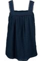 Baumwoll-Blusentop Gr. 36 Dunkelblau Damen Top Shirt Bluse Tunika Oberteil Neu