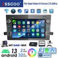 DAB+ Android 13 Carplay Autoradio Kam GPS Navi Für Opel Astra H Corsa C D Zafira