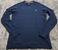 Nike Tech Herren marineblau Sportbekleidung Vlies Rundhalsausschnitt Pullover Größe M