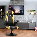 Vinsetto Gaming Stuhl mit Wippfunktion, 110-116cm drehbarer Bürostuhl Kunstleder