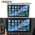 Für Audi A3 S3 RS3 2003-2013 Apple Carplay Android 13 Autoradio GPS Navi BT RDS