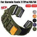 Nylon Rugged Ersatz Armband Für Garmin Fenix 3/3 HR 5 5X Plus 6 6X Pro 7 7X S70