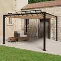 Pergola Lamellendach Pavillon Gartenpavillon Überdachung Stoff Aluminium vidaXL