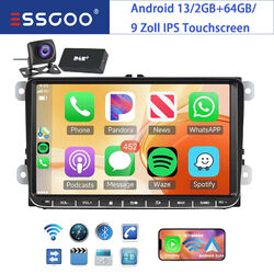 Android 13 Autoradio 2+64G KAM DAB Carplay GPS SWC Für VW GOLF 5 6  Touran Polo