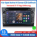 7” Für Opel Corsa C D Astra H Zafira B Carplay Autoradio Android13 GPS NAVI 64GB