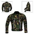 Herren Motorrad Jacke Wasserdicht Textil Mit Ce Schutzpolster Grün Camo