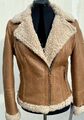 Cabrini Damen Lederjacke aus Feinstem Lammnappa / Gr. 38 / Beige