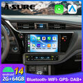 2+64G Android 14 Autoradio Carplay Navi GPS BT USB WIFI Für Toyota Auris Corolla