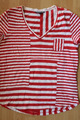 U3466 TOMMY HILFIGER  T-Shirt L  rot weiß Gestreift mit Mängeln