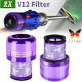 2x Waschbarer Hepa-Filter für Dyson V12 Detect Slim Absolute Total Clean Staubs