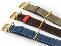 LEDER UHRENARMBAND NATO DURCHZUGSBAND WATCH STRAP CONAN GOLD 18 20 22 24 MM de