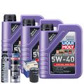 Motoröl 5W40 LIQUI MOLY Synthoil High Tech 3L+MAHLE Ölfilter +Spülung +Cera Tec