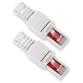 2x Netzwerk Stecker RJ45 Cat6 Cat7 Cat5 LAN Kabel werkzeuglos Netzwerkstecker