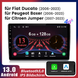 8Core 6+128G Carplay Autoradio RDS Android13 BT Doppel Din für Fiat Ducato 06-24