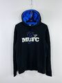 VTG Nike Manchester United Big Center Logo Hoodie Schwarz/Blau Größe M