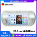 Carplay Android13.0 2+64GB Autoradio GPS NAVI BT SWC DAB+ Für Fiat 500 2007-2015