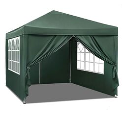 Pavillon 3x3 m Wasserdicht Faltpavillon Pop Up Partyzelt Gartenzelt UV Schutz✅Kostenloser Versand & Rückversand✅Oxford✅Eisenrohr