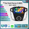 Autoradio GPS 9'' Android 13 CarPlay für Ford Focus MK3 2011-2019 BT WiFi RDS