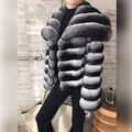 Winter Frauen Echt Rex Kaninchen Pelz Mantel Warm Mantel Chinchilla Revers Jacke