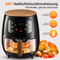 XXL Heißluftfritteuse 6L Fritteusen Friteuse Heißluft Air Fryer 1400W ohne Öl DE