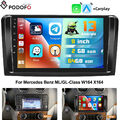 2+64GB Android 13 Autoradio GPS Navi CarPlay RDS Für Mercedes Benz ML-W164 X164