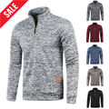 Herren Hoch Pullover Bluse Winter Warm Langärmelig Freizeit Top ❥ ☀