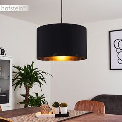 Ess Wohn Schlaf Zimmer Raum Beleuchtung Hänge Lampe Pendel Leuchte Stoff schwarz