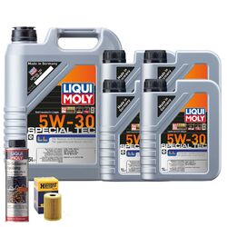 Motoröl 5W30 LIQUI MOLY Special Tec Ll 9L+HENGST Ölfilter +Ölschlammspülung