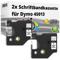 2x Etiketten für Dymo 45013 Labelmanager 150 160 200 210D 220P 350 Series 400