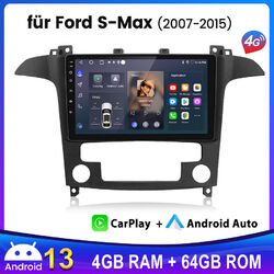 64G Android13 Carplay Autoradio GPS Navi WiFi SWC Für Ford S-Max S max 2007-2015