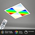 Deckenleuchte LED 23,5W 44,5CM Deckenlampe Dimmbar CCT RGB Panel Fernbedienung