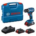 Bosch Akku Bohrschrauber GSR 18V-45 + 3x18V 4.0Ah + GAL 18V-40 L-Case 0615A5002N