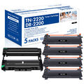 4 XXL Toner + Trommel Compatible with Brother TN-2220 DR-2200 MFC7360N MFC7460DN