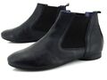 Think Chelsea Schuhe Shoes Stiefel Stiefeletten Boots Gr 39 Leder Schwarz