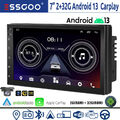 2 DIN 7 Zoll 32G Android 13 Carplay Autoradio GPS NAVI WiFi RDS FM KAM Bluetooth