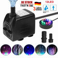 12LED Wasserpumpe 15W 800l/h Teichpumpe Gartenteichpumpe Wasser Pumpe Tauchpumpe