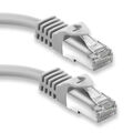 30m RJ45 Patchkabel mit CAT7 Rohkabel - S/FTP Netzwerkkabel LAN DSL Kabel grau