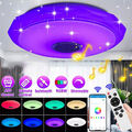 DIMMBAR RGB LED Deckenlampe mit Bluetooth Musik Lautsprecher Fernbedienung APP