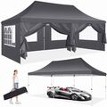 3x3/6m Pavillon Faltpavillon Wasserdicht Pop Up Partyzelt Sonnenschutz UV Schutz