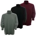 Kitaro Rolli Pulli Rollkragen Longsleeve Herren Langarm Schwarz Grau Plusgröße