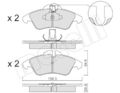 METELLI Bremsbeläge Bremsbelagsatz Bremsklötze Vorne 22-0256-1