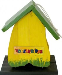 Dekorative Vogelhaus Vogelkrippe Holz Futterhaus Vögel Handarbeit 26,5 cm