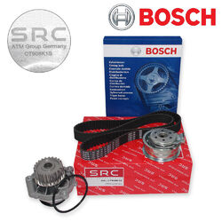 BOSCH ZAHNRIEMEN SRC ROLLE WASSERPUMPE FÜR AUDI A3 A4 VW GOLF 4 5 PASSAT 1.6 2.0